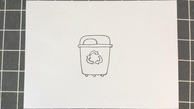 垃圾桶怎么画儿童画