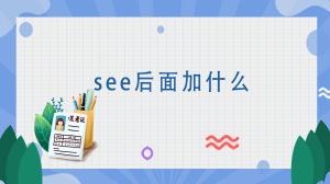 see后面加什么