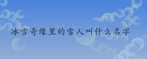 冰雪奇缘里的雪人叫什么名字