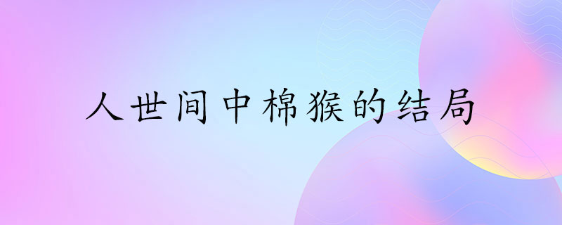 人世间中棉猴结局？