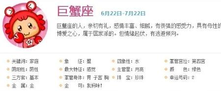 巨蟹座的性格特点 2024年巨蟹座的运势分析