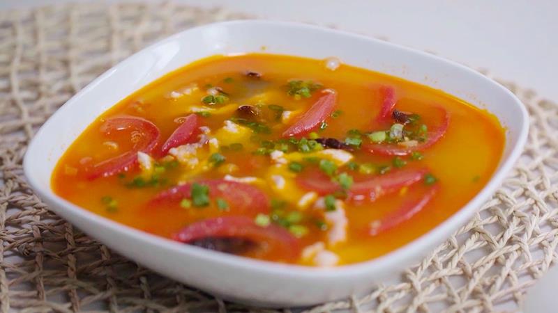 西红柿肉片汤的做法