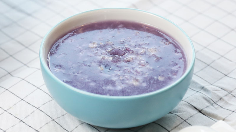紫薯燕麦粥的做法