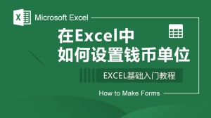 在Excel中如何设置钱币单位