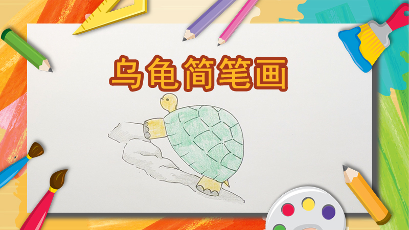 如何画可爱的乌龟