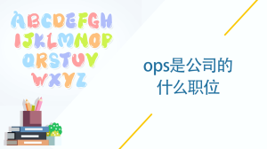 ops是公司的什么职位