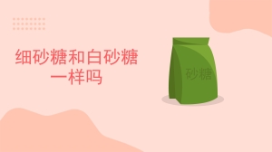 细砂糖和白砂糖一样吗