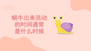 蜗牛出来活动的时间通常是什么时候