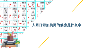 人月日示加共同的偏旁是什么字