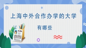 上海中外合作办学的大学有哪些