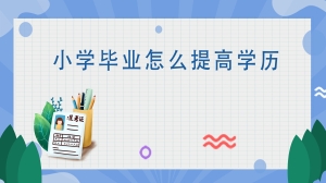 小学毕业怎么提高学历