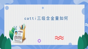 catti三级含金量如何