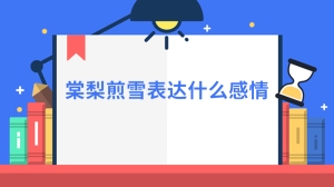 棠梨煎雪表达什么感情