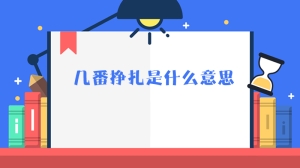 几番挣扎是什么意思