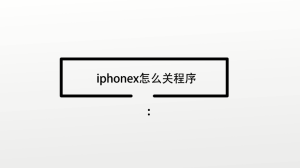 iphonex怎么关程序