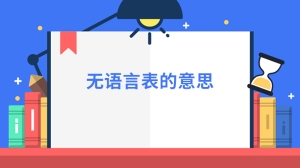 无语言表的意思