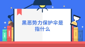 黑恶势力保护伞是指什么