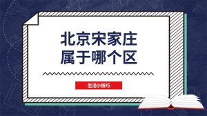 北京宋家庄属于哪个区