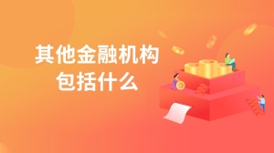 其他金融机构包括什么