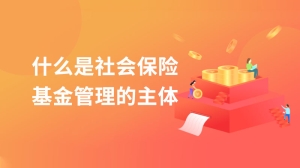 什么是社会保险基金管理的主体