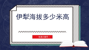 伊犁海拔多少米高