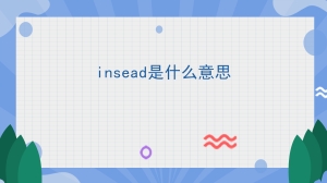 insead是什么意思