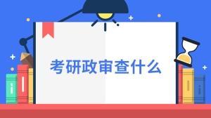 考研政审查什么