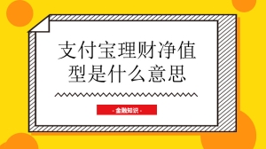 支付宝理财净值型是什么意思