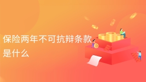 保险两年不可抗辩条款是什么