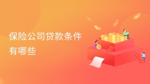 保险公司贷款条件有哪些