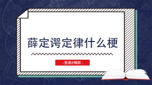 薛定谔定律什么梗