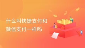 什么叫快捷支付和微信支付一样吗