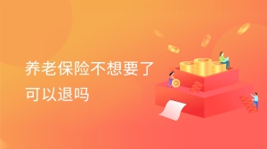 养老保险不想要了可以退吗