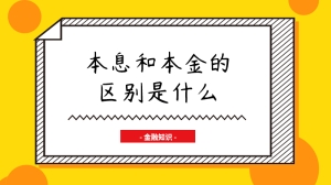 本息和本金的区别是什么