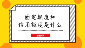 固定额度和信用额度是什么