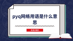 pyq网络用语是什么意思