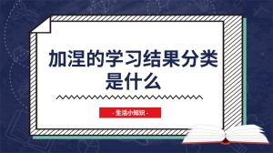 加涅的学习结果分类是什么