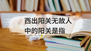 西出阳关无故人中的阳关是指