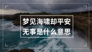 梦见海啸却平安无事是什么意思