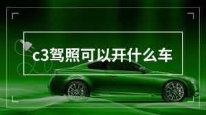 c3驾照可以开什么车