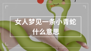 女人梦见一条小青蛇什么意思