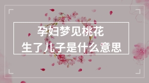 孕妇梦见桃花生了儿子是什么意思