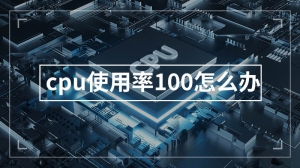 cpu使用率100怎么办