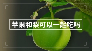 苹果和梨可以一起吃吗