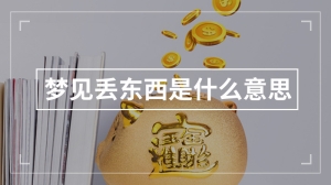 梦见丢东西是什么意思