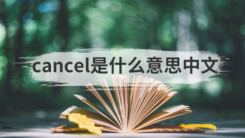 cancel是什么意思中文