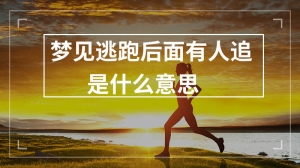 梦见逃跑后面有人追是什么意思