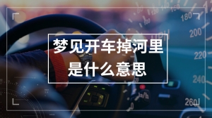 梦见开车掉河里是什么意思