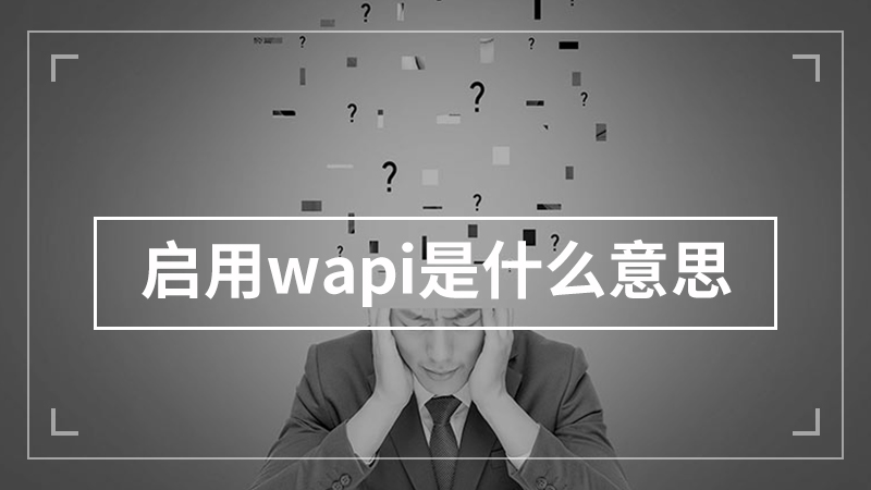 启用wapi是什么意思