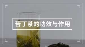 苦丁茶的功效与作用